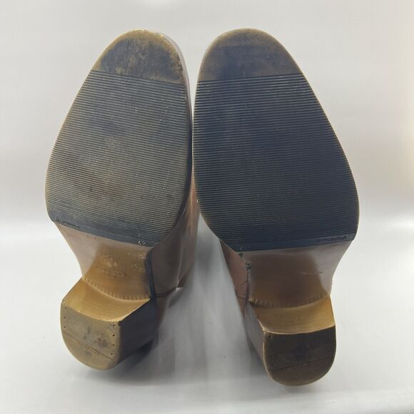 Eurosuole Western Front Zip Up Boots Men Size 9 US, 42 EU Brown Leather Cushion - Picture 6 of 11